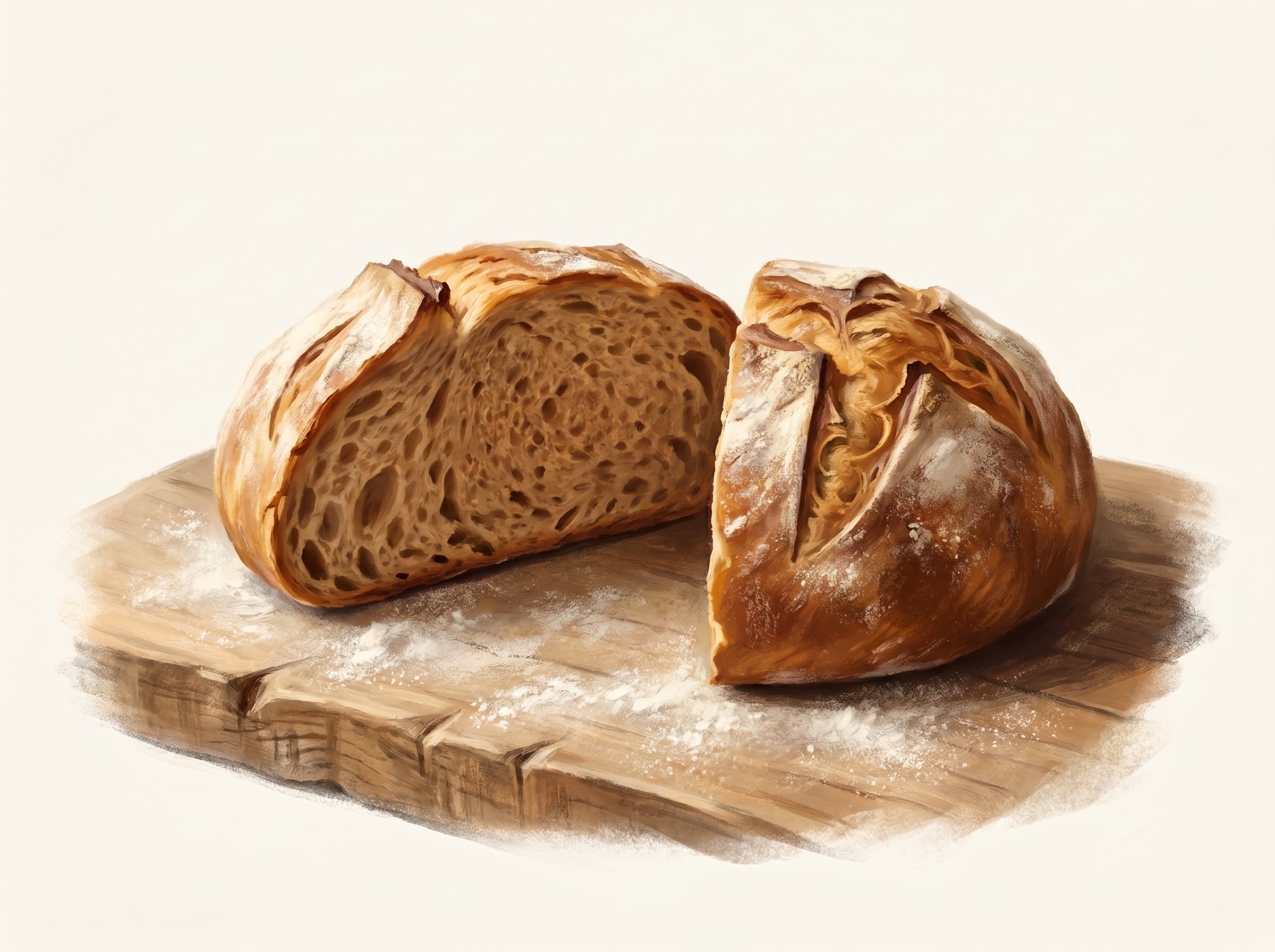 Pain complet au blé entier, mie brune aux notes noisette